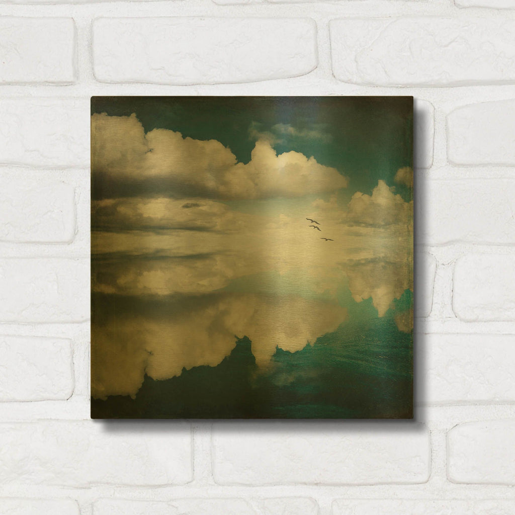 'Spaces II - Sea of Clouds' By Dirk Wustenhagen Gold Metal Wall Art