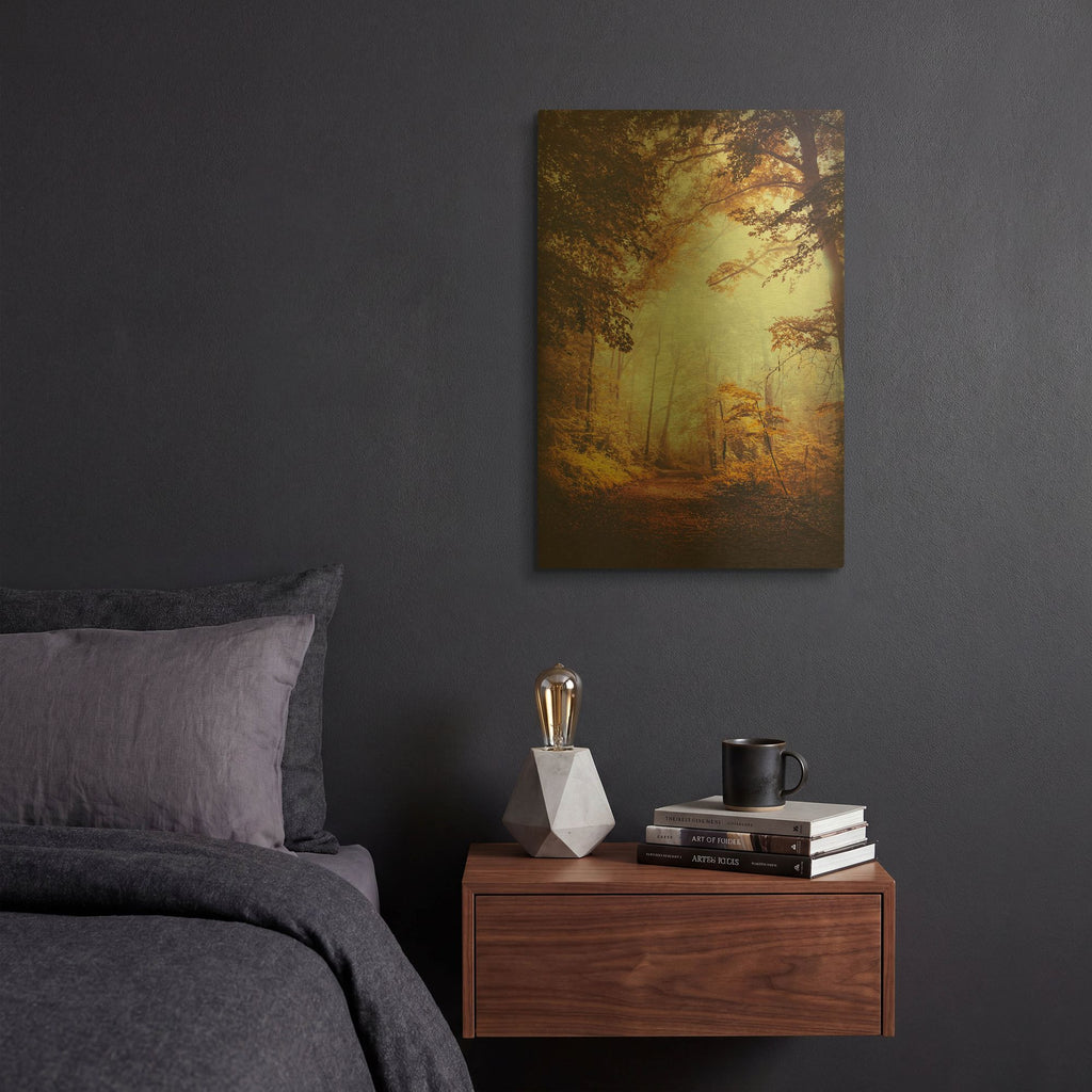 'Silent Forest' By Dirk Wustenhagen Gold Metal Wall Art