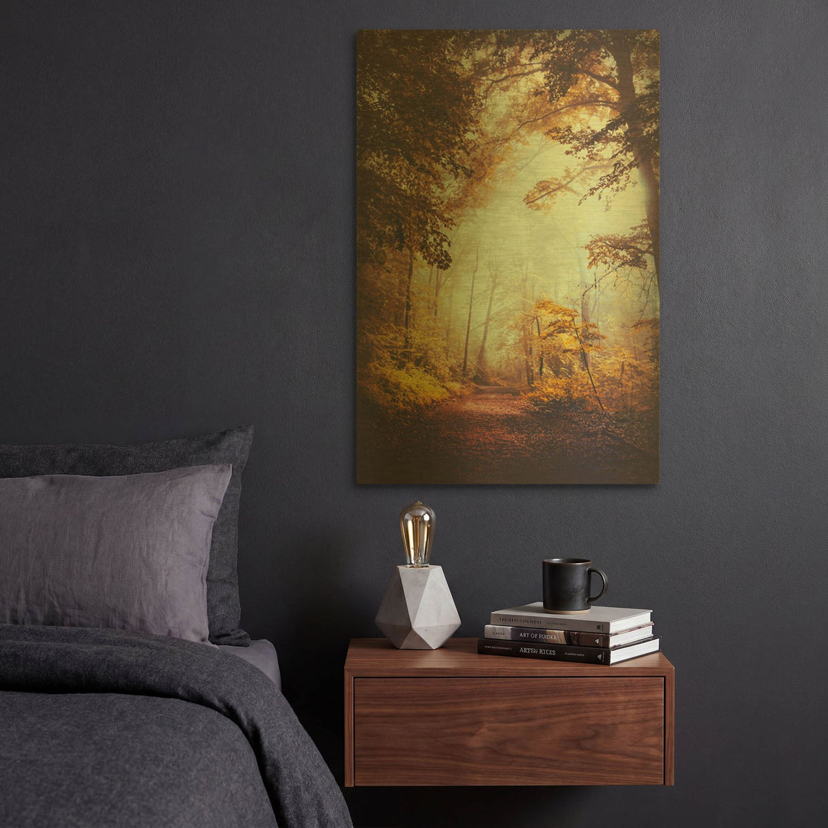 'Silent Forest' By Dirk Wustenhagen Gold Metal Wall Art