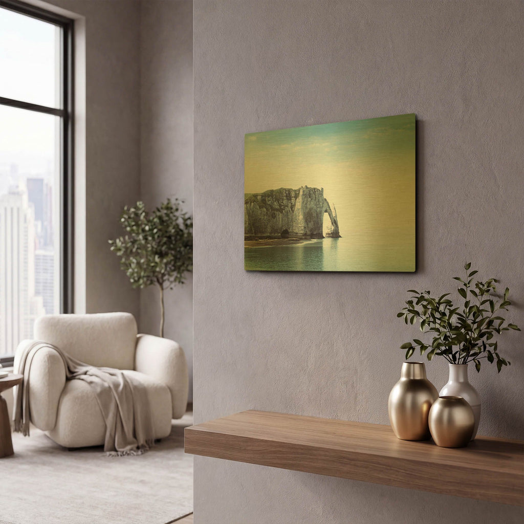 'Porte d’aval & Aiguille Rock' By Dirk Wustenhagen Gold Metal Wall Art