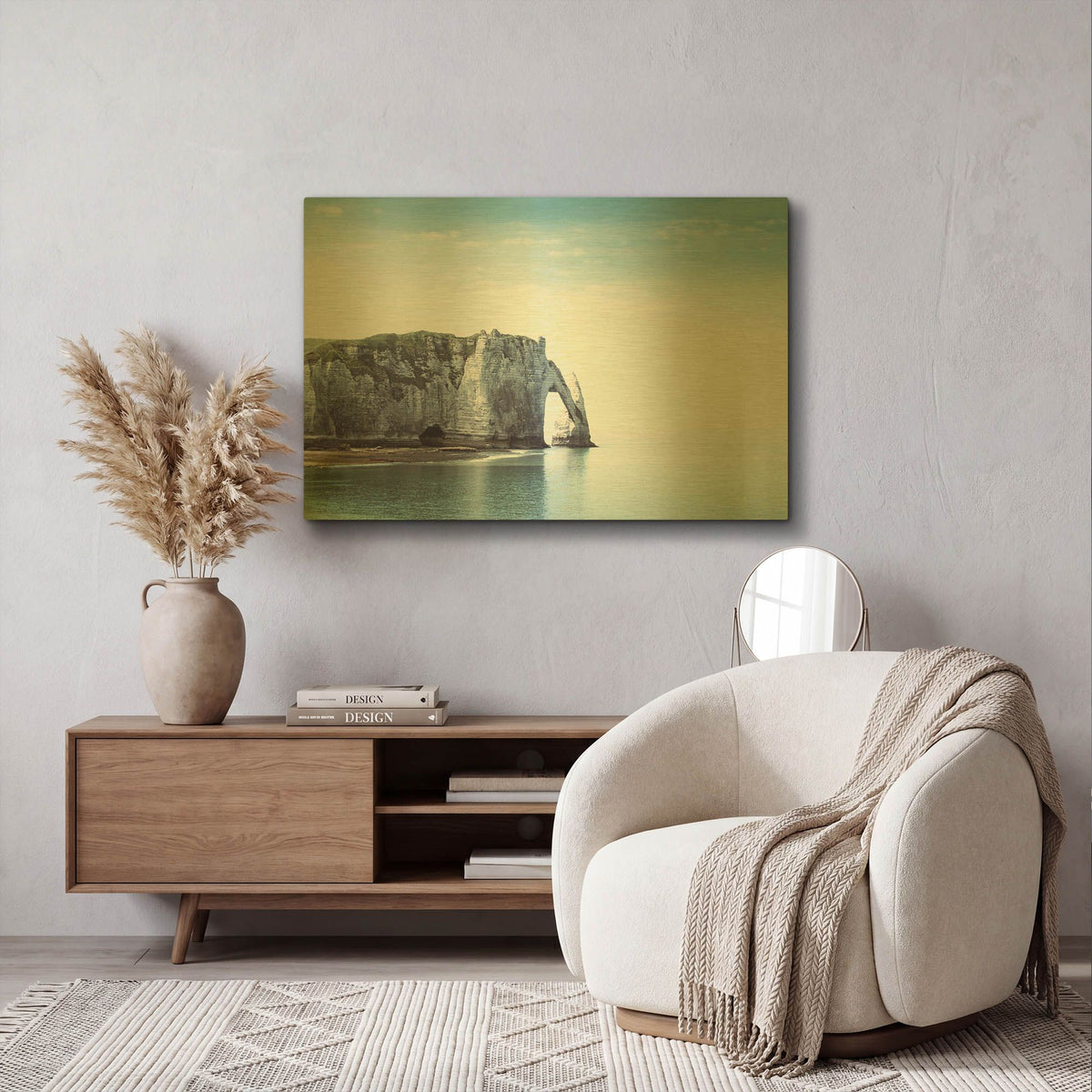 'Porte d’aval & Aiguille Rock' By Dirk Wustenhagen Gold Metal Wall Art