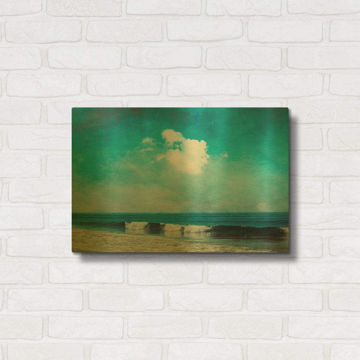 'Sea Blues' By Dirk Wustenhagen Gold Metal Wall Art