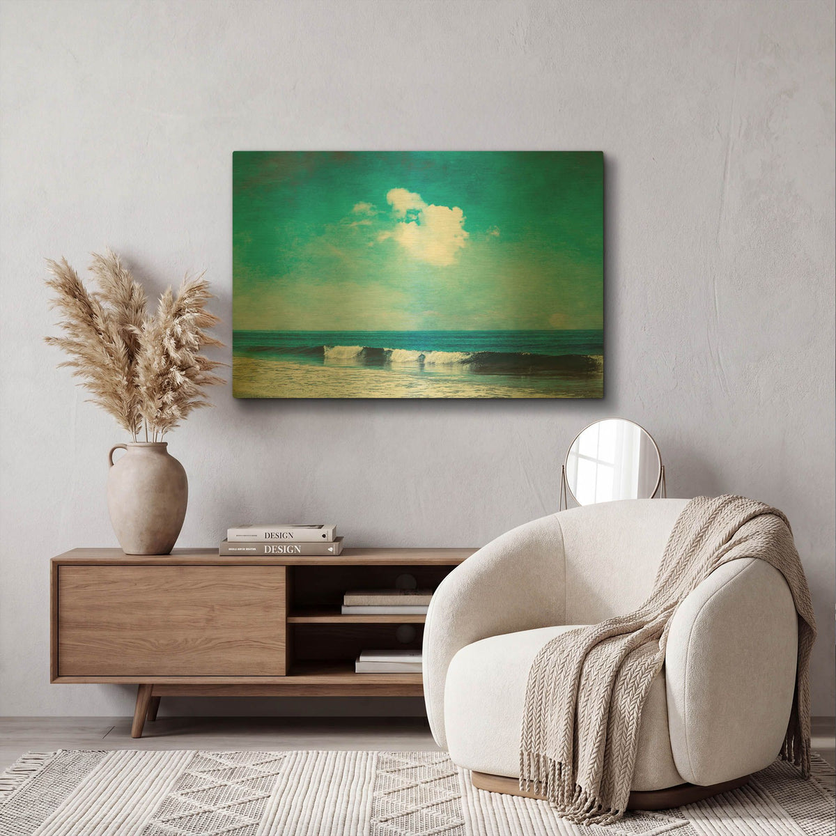 'Sea Blues' By Dirk Wustenhagen Gold Metal Wall Art