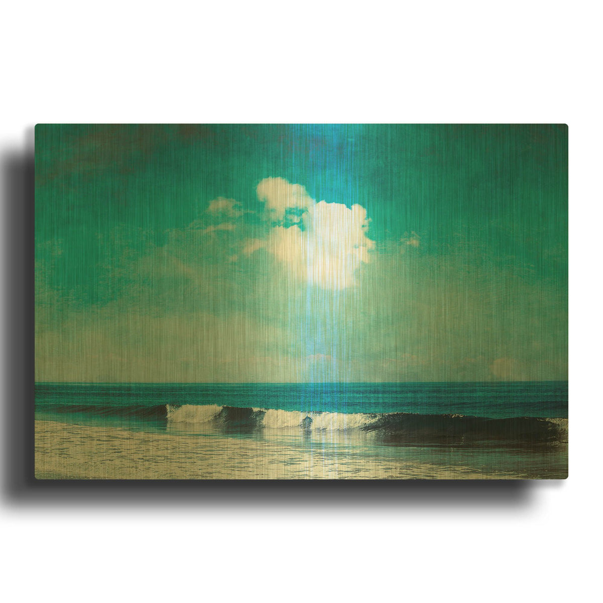 'Sea Blues' By Dirk Wustenhagen Gold Metal Wall Art