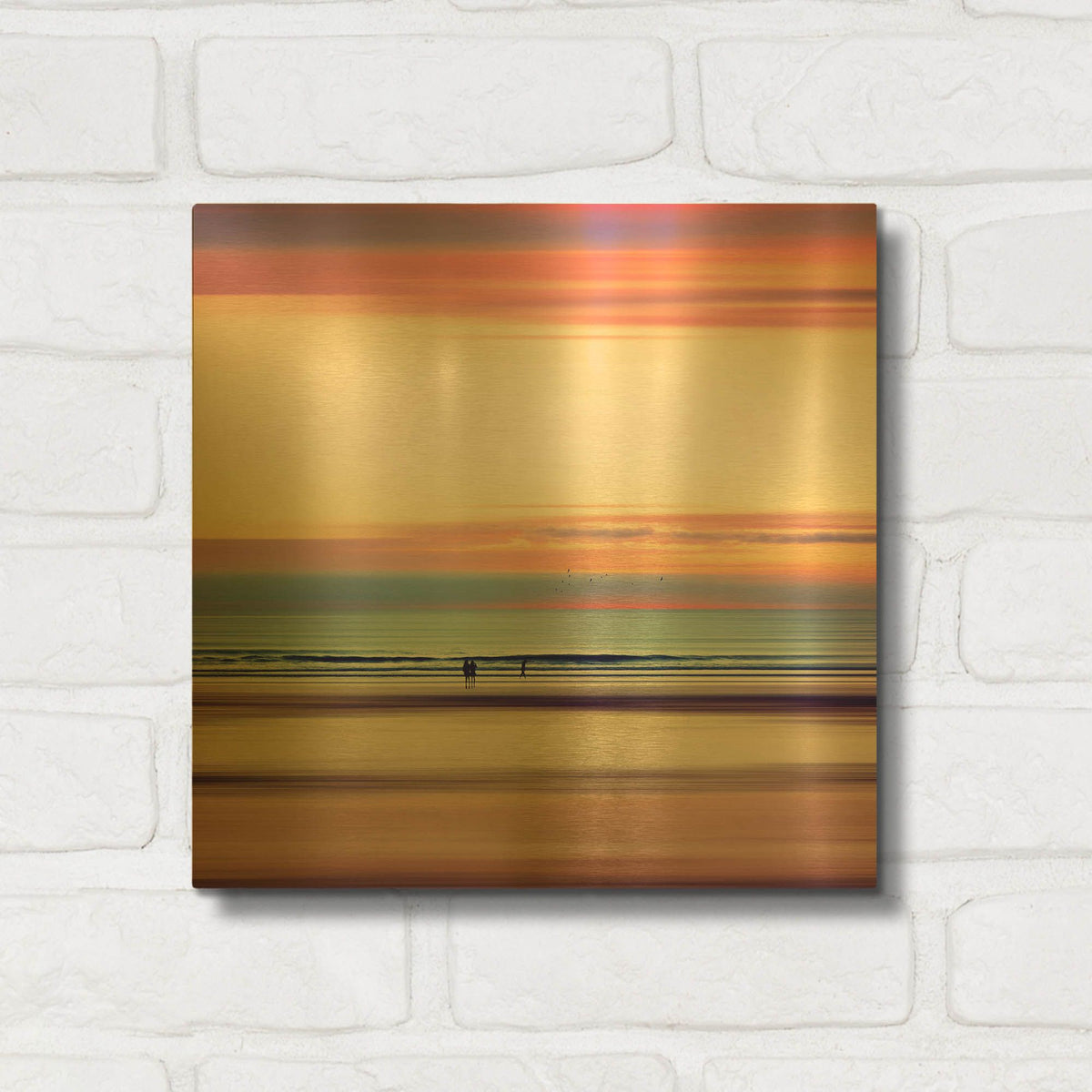 'Pastel Horizons' By Dirk Wustenhagen Gold Metal Wall Art