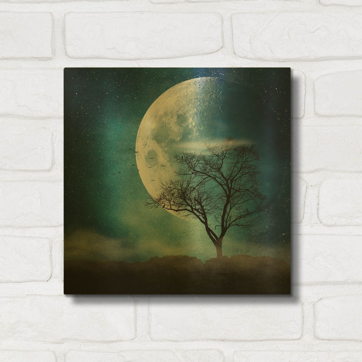'Moon Blues' By Dirk Wustenhagen Gold Metal Wall Art