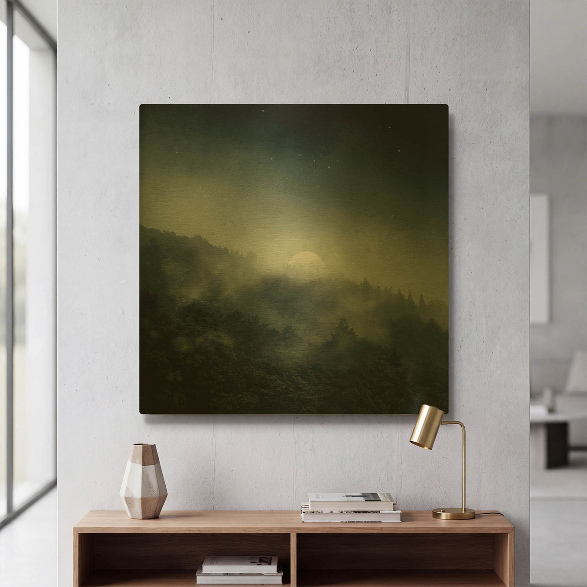 'Night Shadows' By Dirk Wustenhagen Gold Metal Wall Art