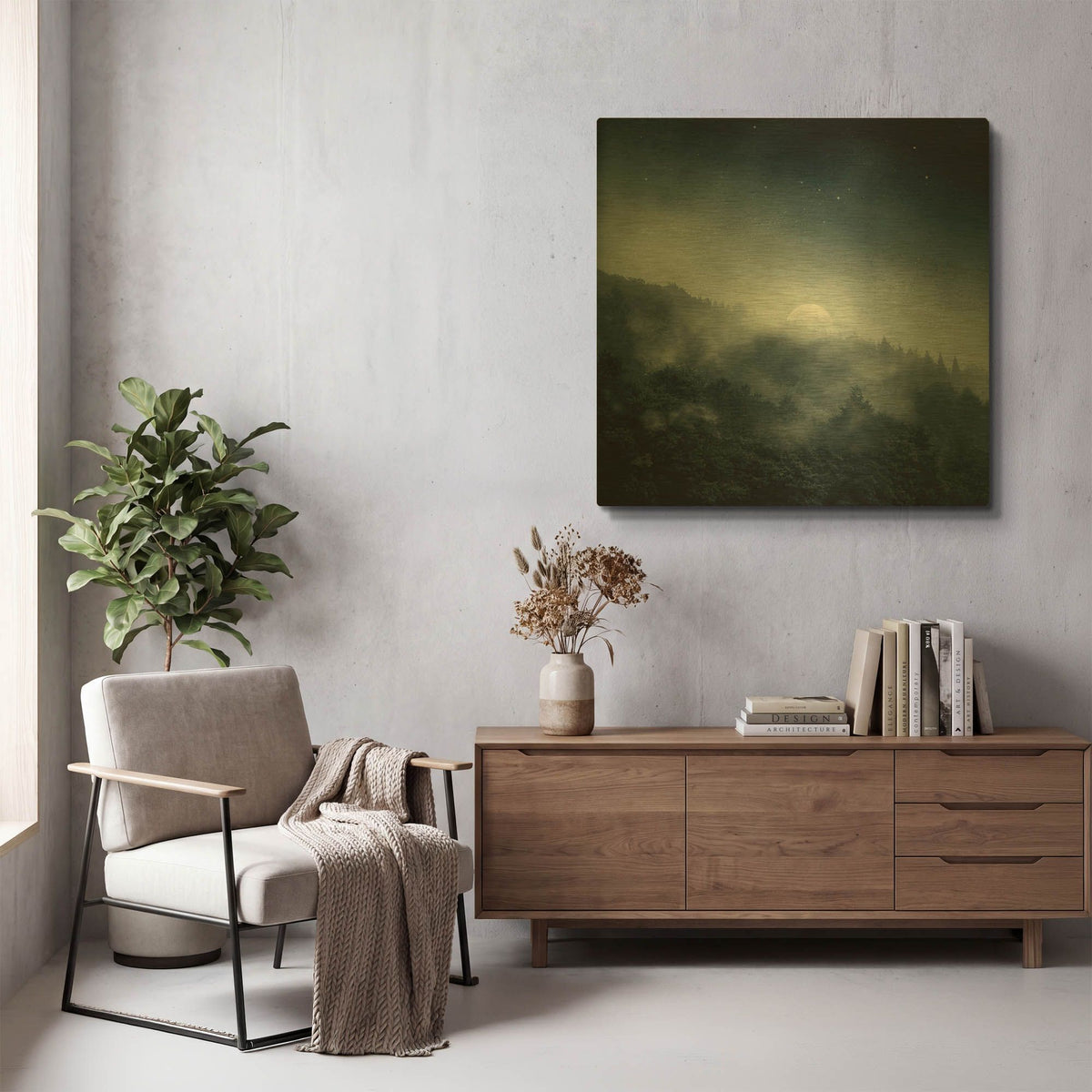 'Night Shadows' By Dirk Wustenhagen Gold Metal Wall Art