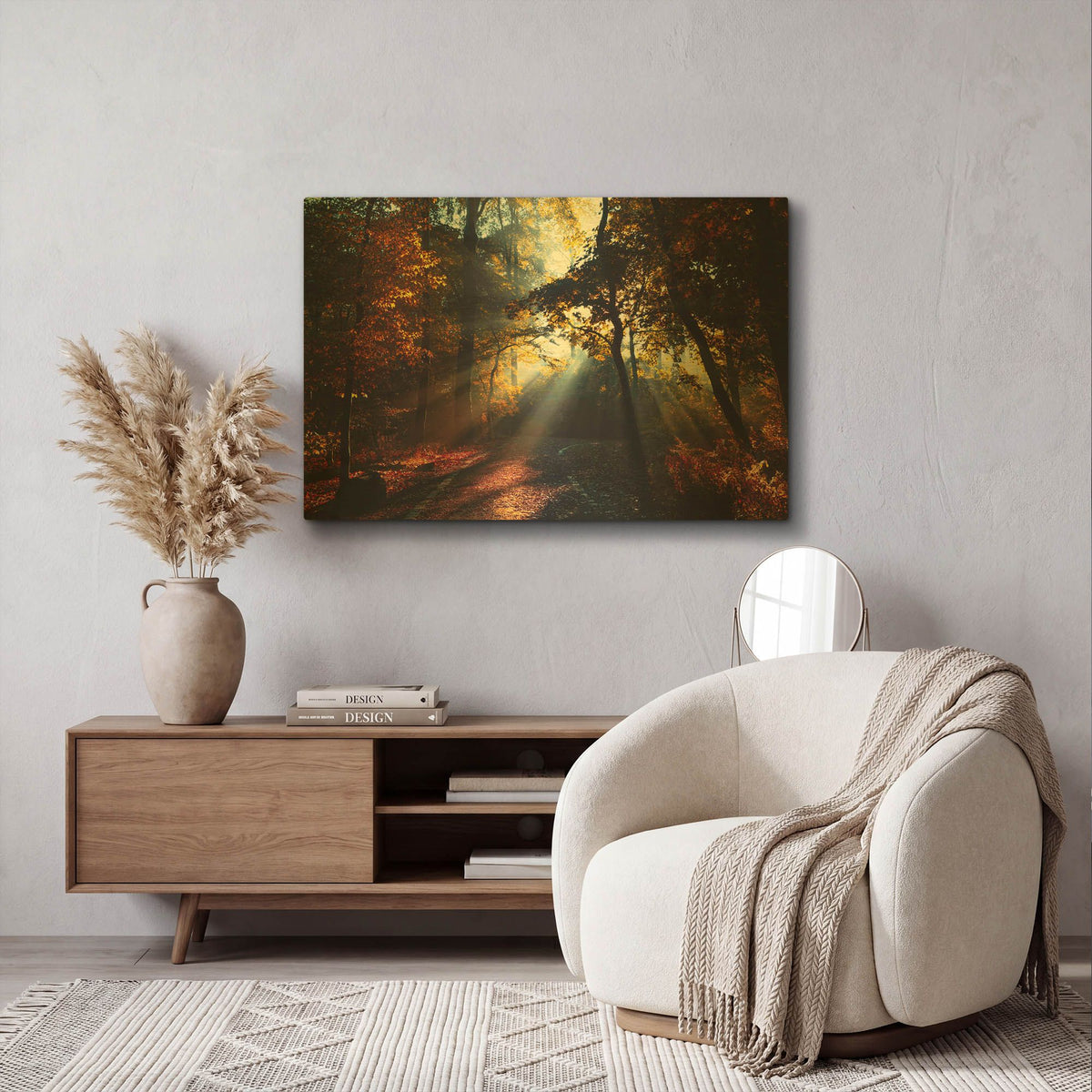 'Magic Forest Light' By Dirk Wustenhagen Gold Metal Wall Art