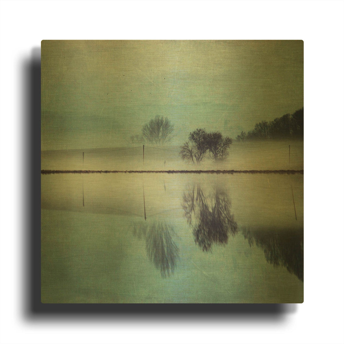 'Misty Mirror' By Dirk Wustenhagen Gold Metal Wall Art