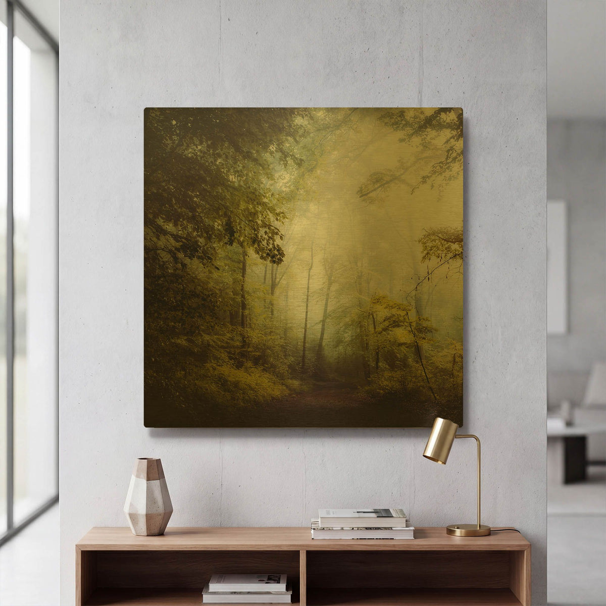 'Glorious Woods' By Dirk Wustenhagen Gold Metal Wall Art