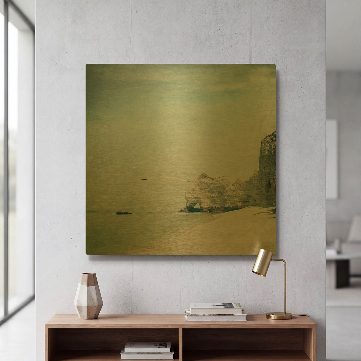 'Gliding' By Dirk Wustenhagen Gold Metal Wall Art