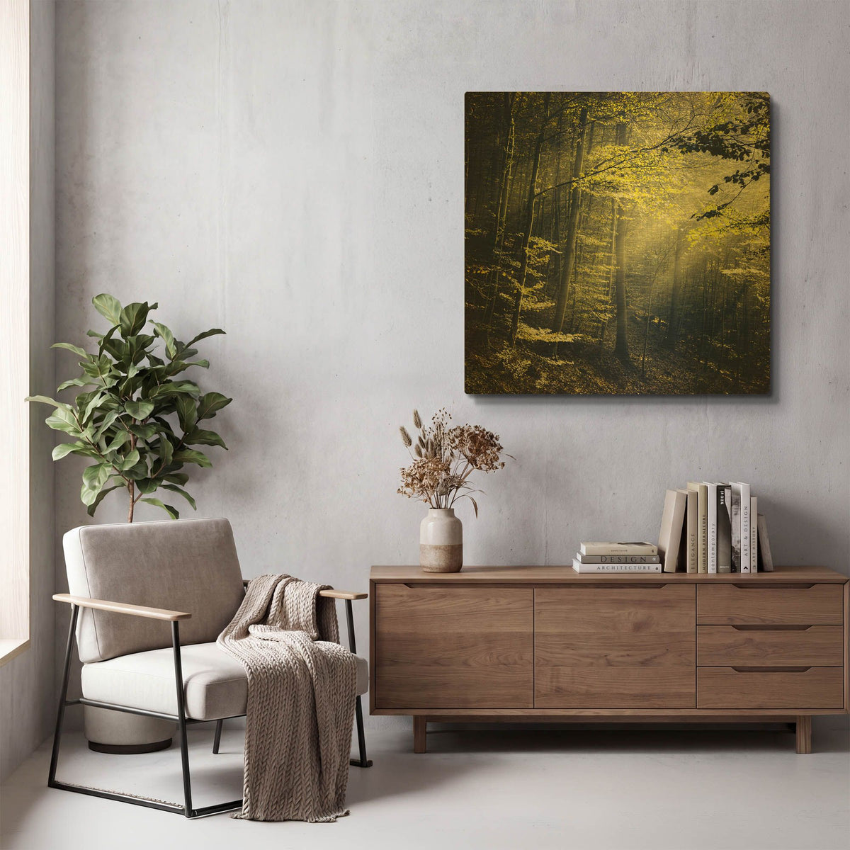 'Being There Revisited' By Dirk Wustenhagen Gold Metal Wall Art