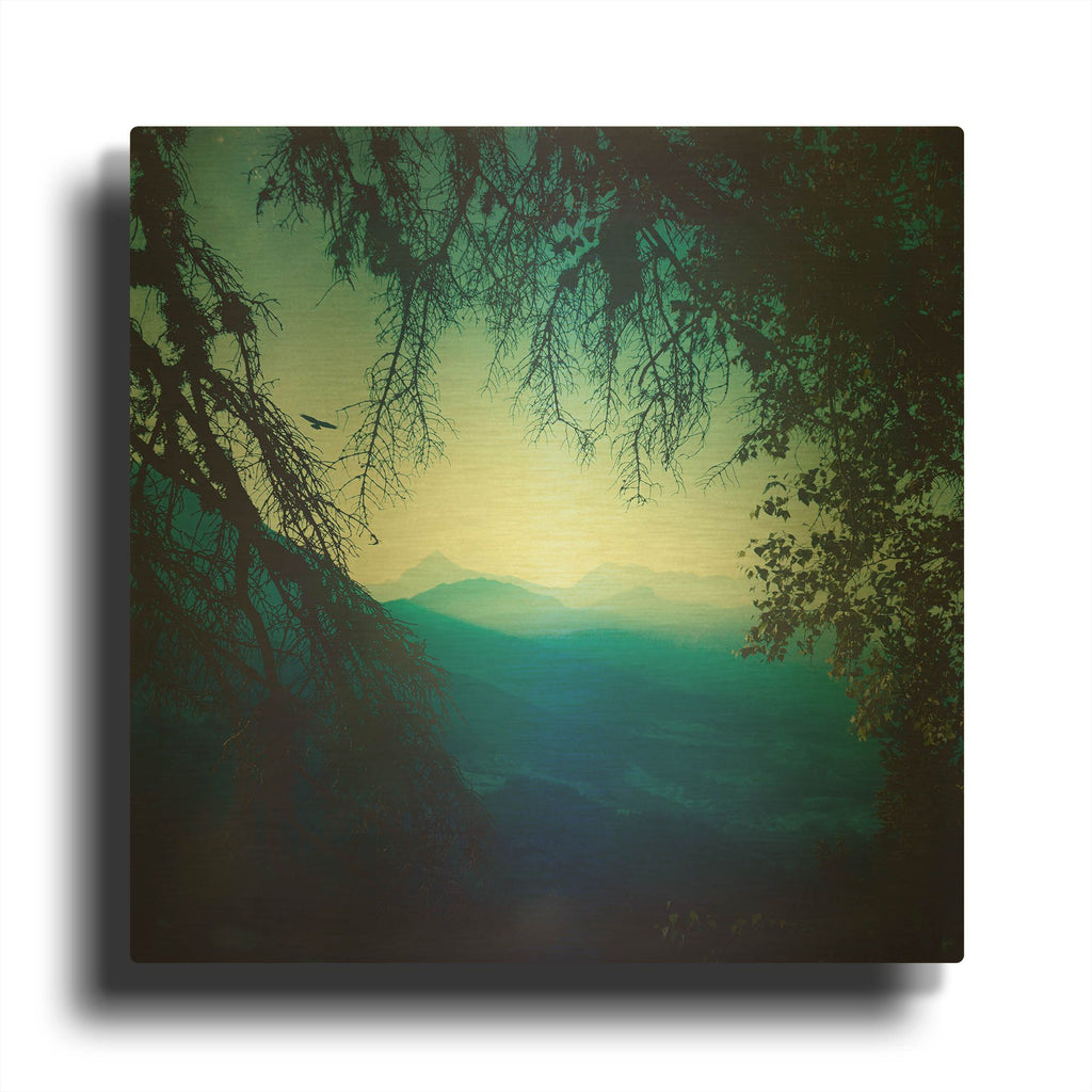 'Blue Morning' By Dirk Wustenhagen Gold Metal Wall Art