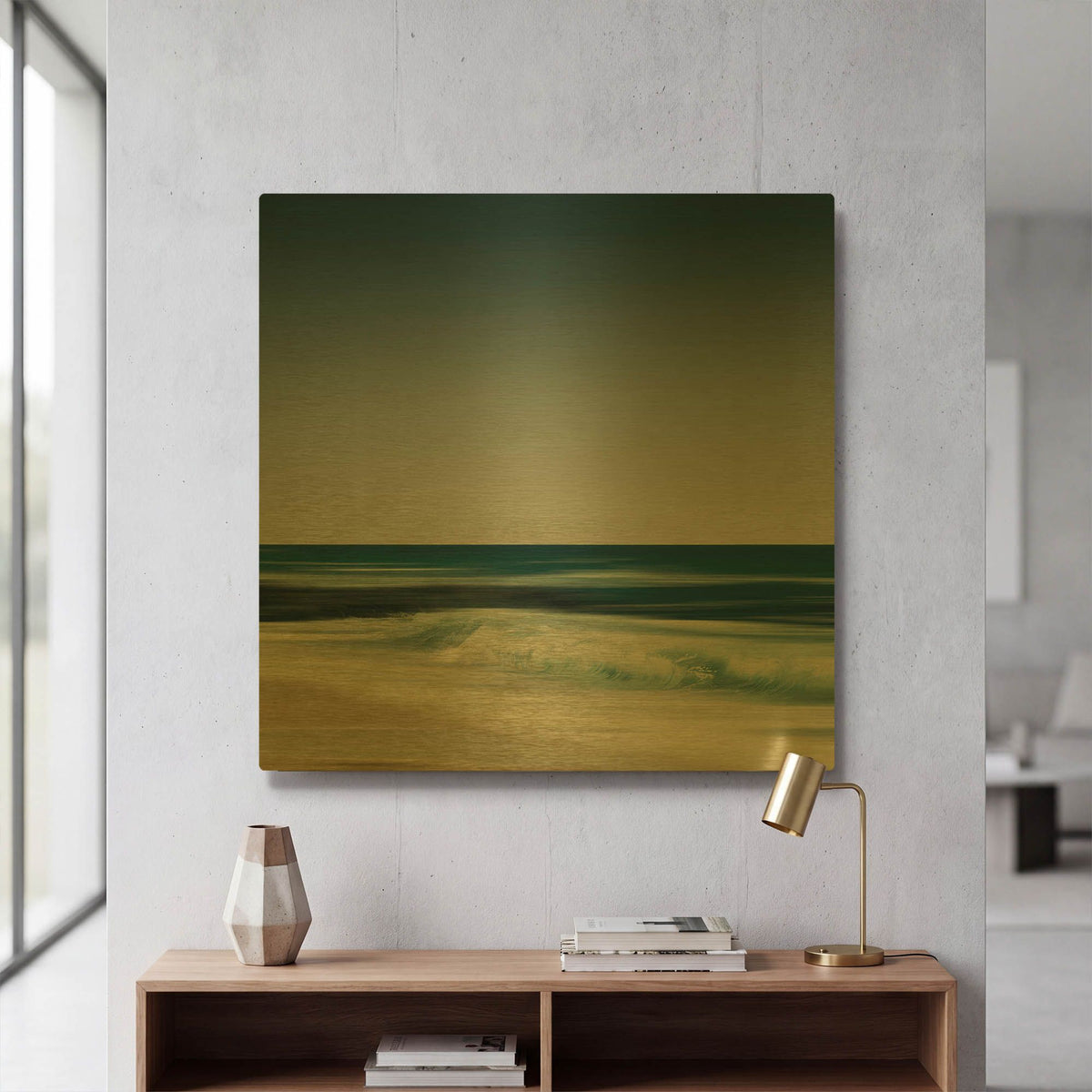 'Cristal Surf' By Dirk Wustenhagen Gold Metal Wall Art