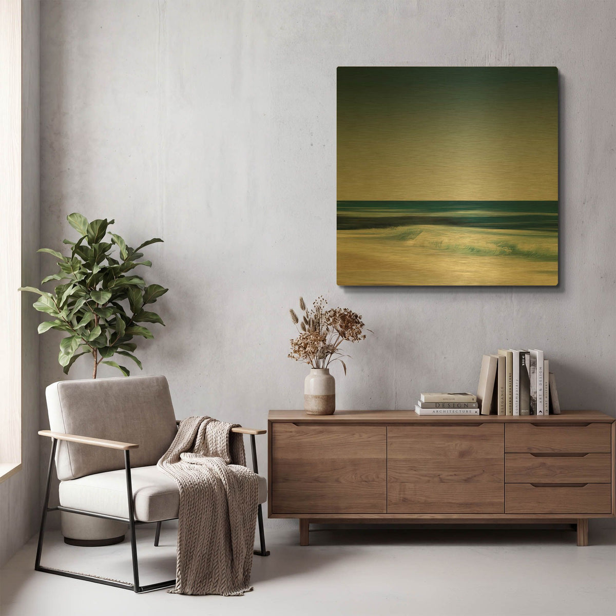 'Cristal Surf' By Dirk Wustenhagen Gold Metal Wall Art