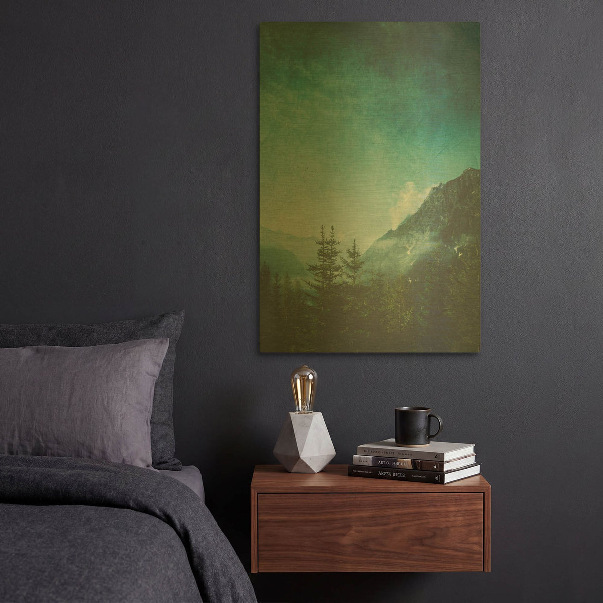 'Valley View' By Dirk Wustenhagen Gold Metal Wall Art