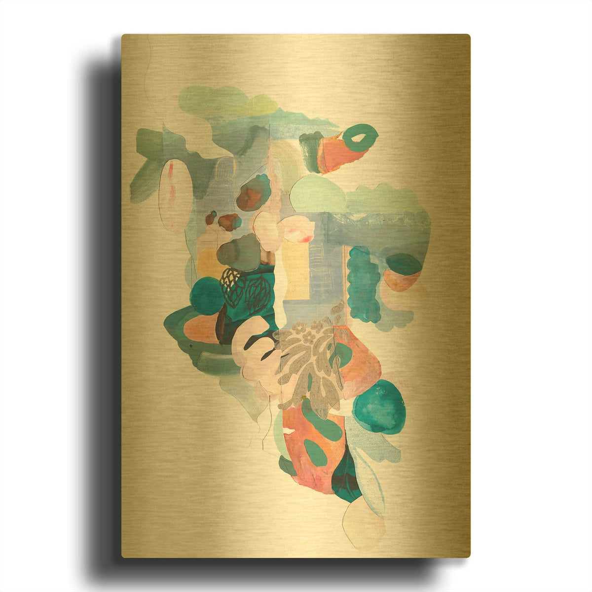 'Papers No. 50' By Erin McClusky Wheeler Gold Metal Wall Art