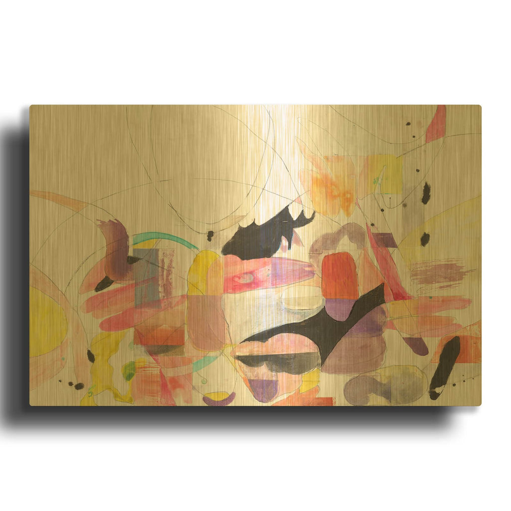 'Papers No. 1' By Erin McClusky Wheeler Gold Metal Wall Art