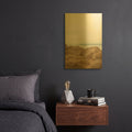 'White Oceans 47' By Ian Winstanley Gold Metal Wall Art