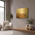 'White Oceans 11' By Ian Winstanley Gold Metal Wall Art