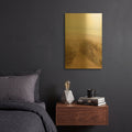 'White Oceans 31' By Ian Winstanley Gold Metal Wall Art