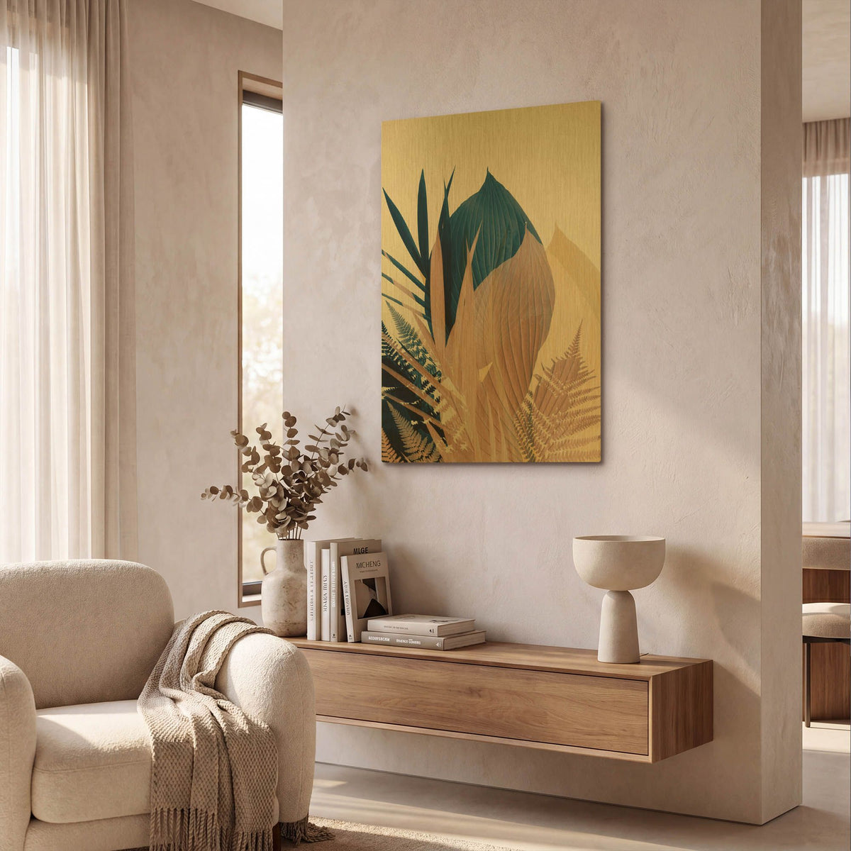 'Welcome to the Jungle 3' By Ian Winstanley Gold Metal Wall Art