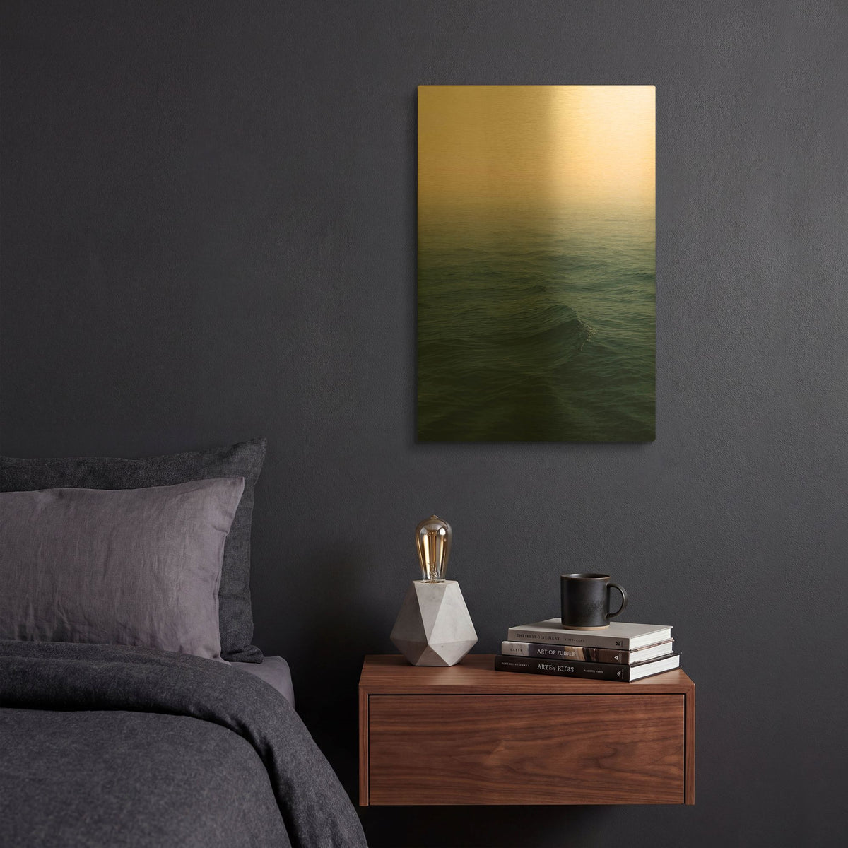 'Ocean 5' By Ian Winstanley Gold Metal Wall Art