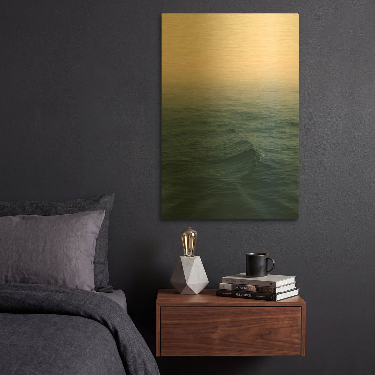 'Ocean 5' By Ian Winstanley Gold Metal Wall Art