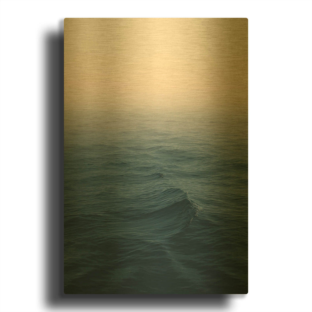 'Ocean 5' By Ian Winstanley Gold Metal Wall Art
