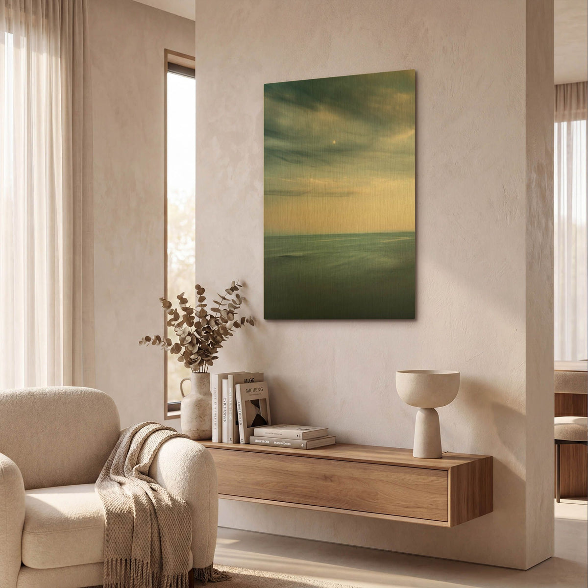 'Ocean 7' By Ian Winstanley Gold Metal Wall Art
