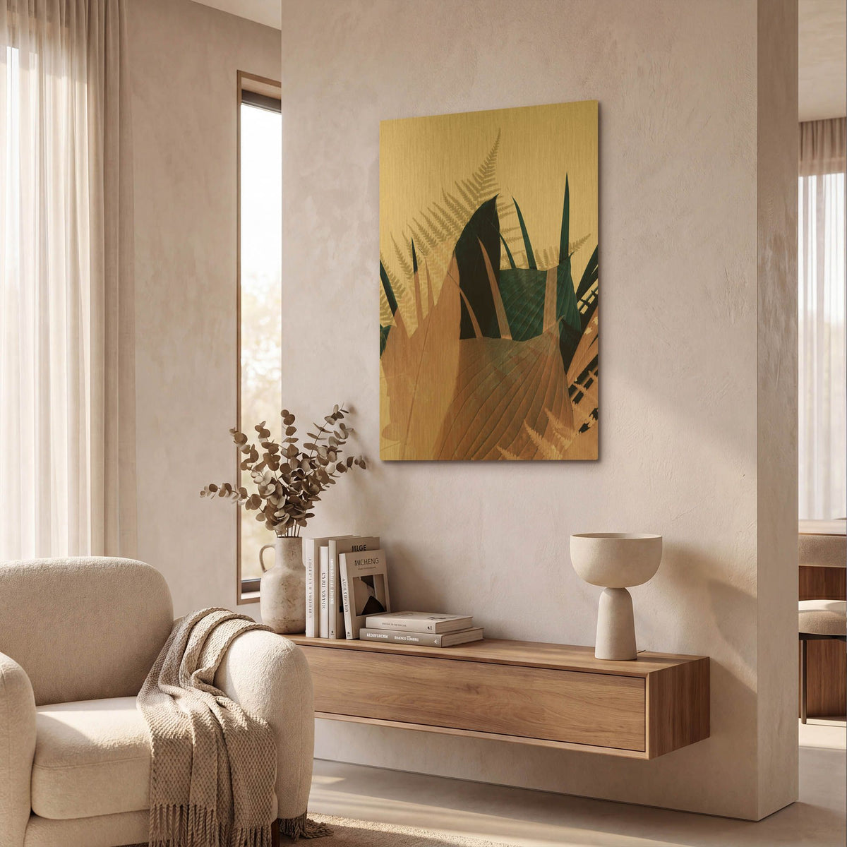 'Welcome to the Jungle 26' By Ian Winstanley Gold Metal Wall Art