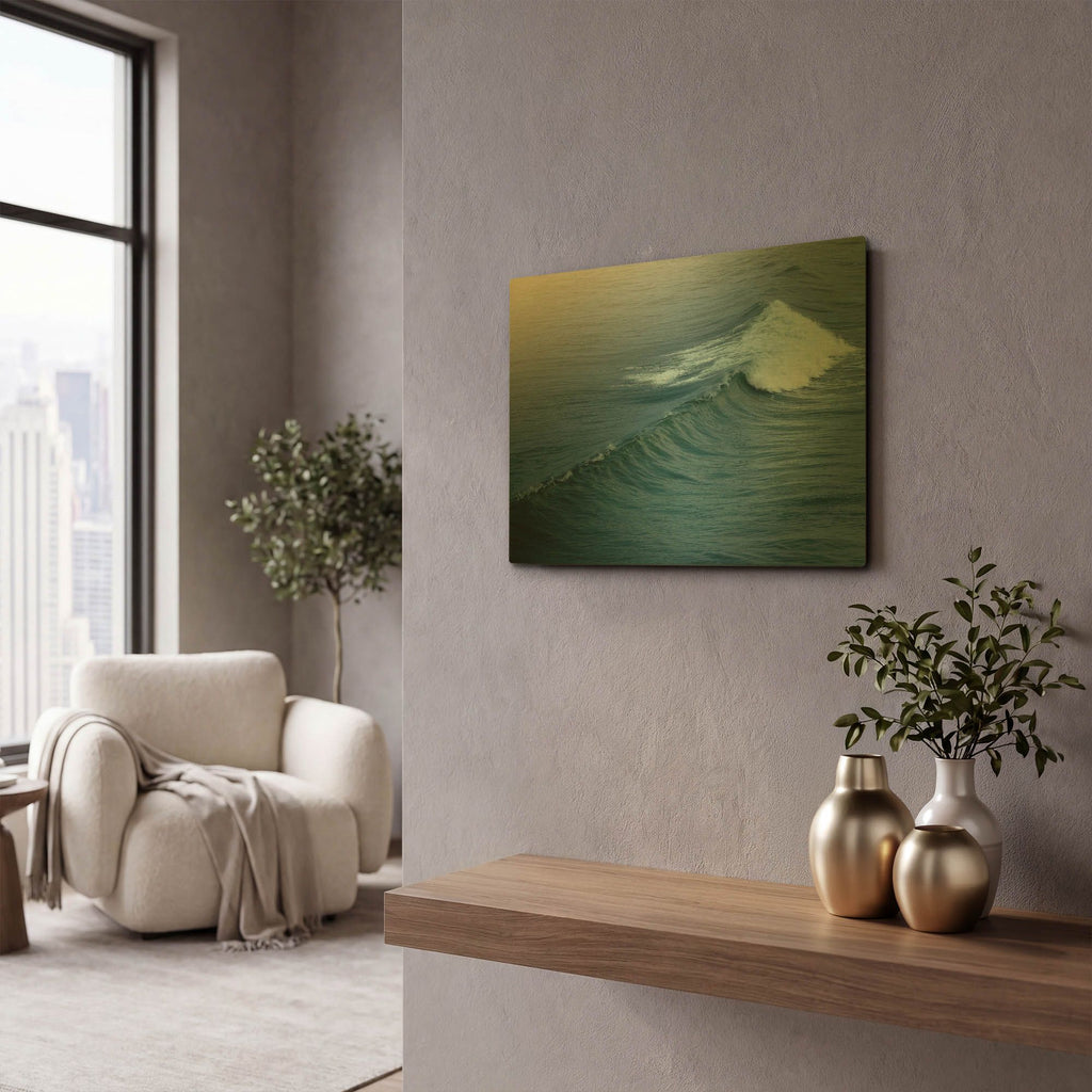 'Ocean 2' By Ian Winstanley Gold Metal Wall Art