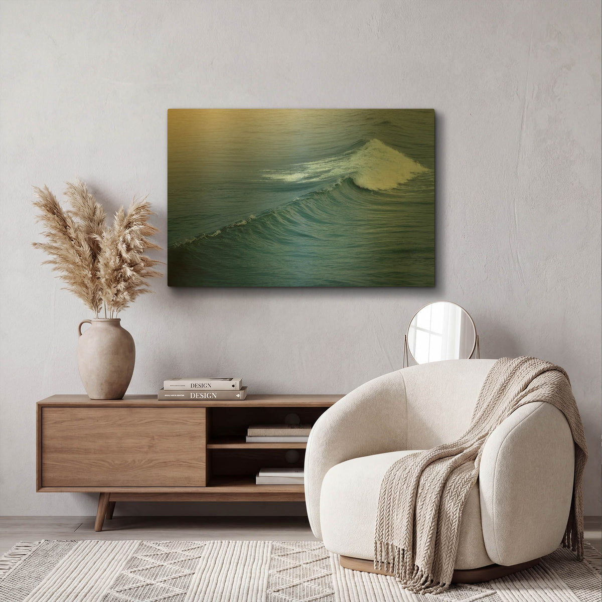 'Ocean 2' By Ian Winstanley Gold Metal Wall Art