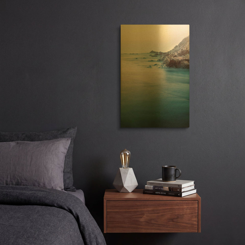 'Ocean 3' By Ian Winstanley Gold Metal Wall Art