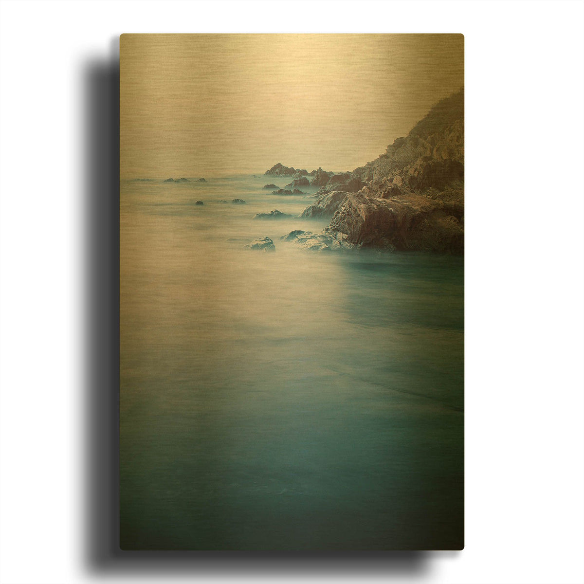 'Ocean 3' By Ian Winstanley Gold Metal Wall Art