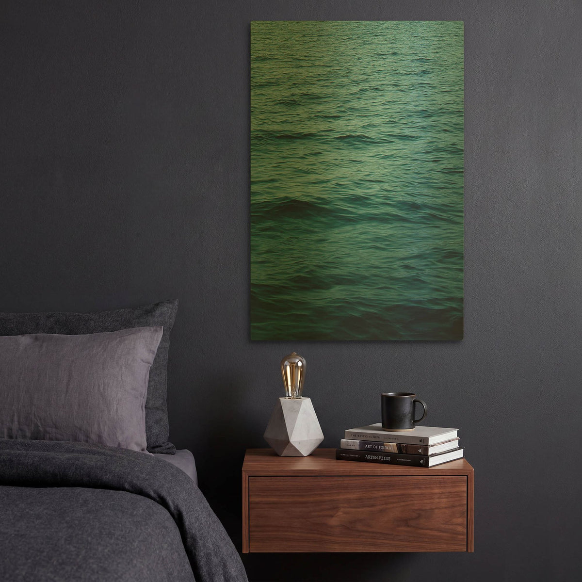 'Ocean 15' By Ian Winstanley Gold Metal Wall Art