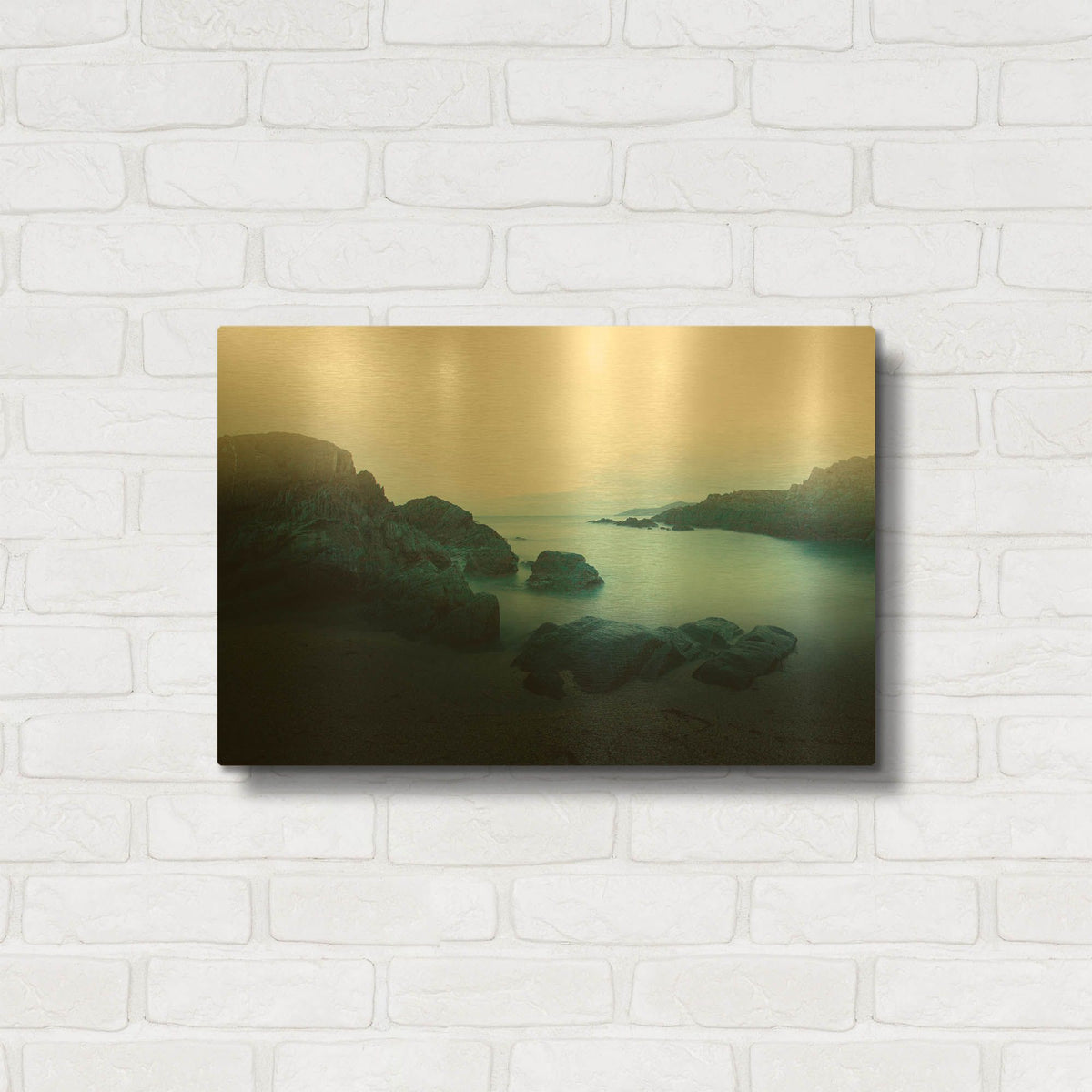 'Ocean 17' By Ian Winstanley Gold Metal Wall Art