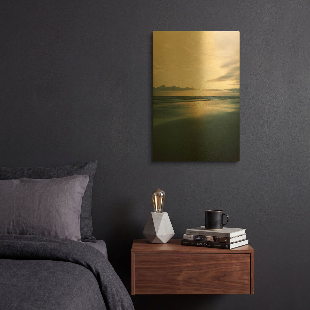 'Ocean 22' By Ian Winstanley Gold Metal Wall Art