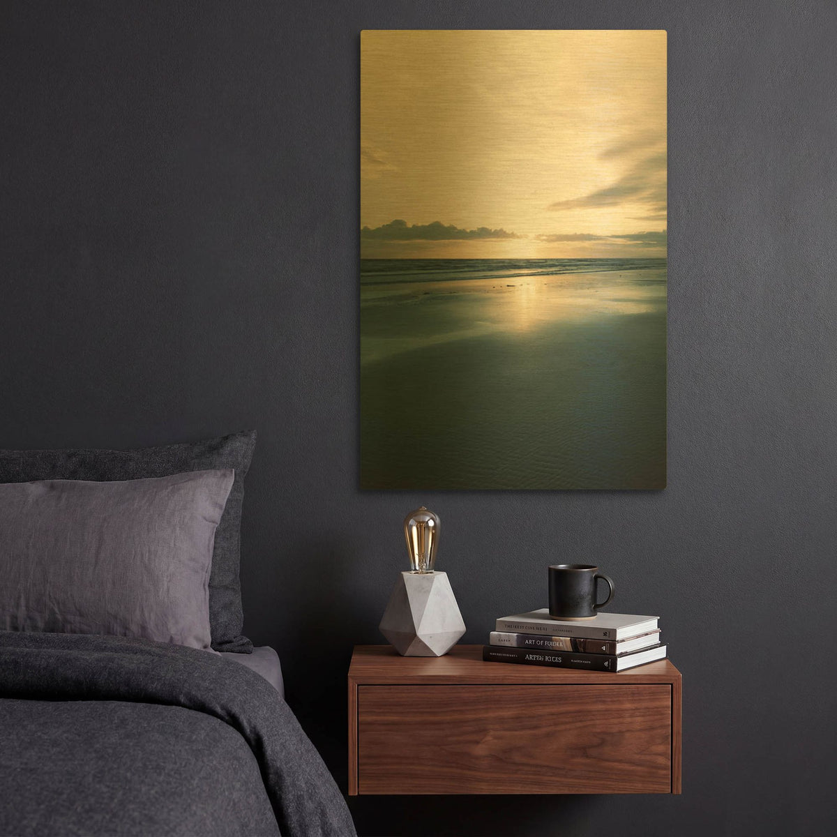 'Ocean 22' By Ian Winstanley Gold Metal Wall Art