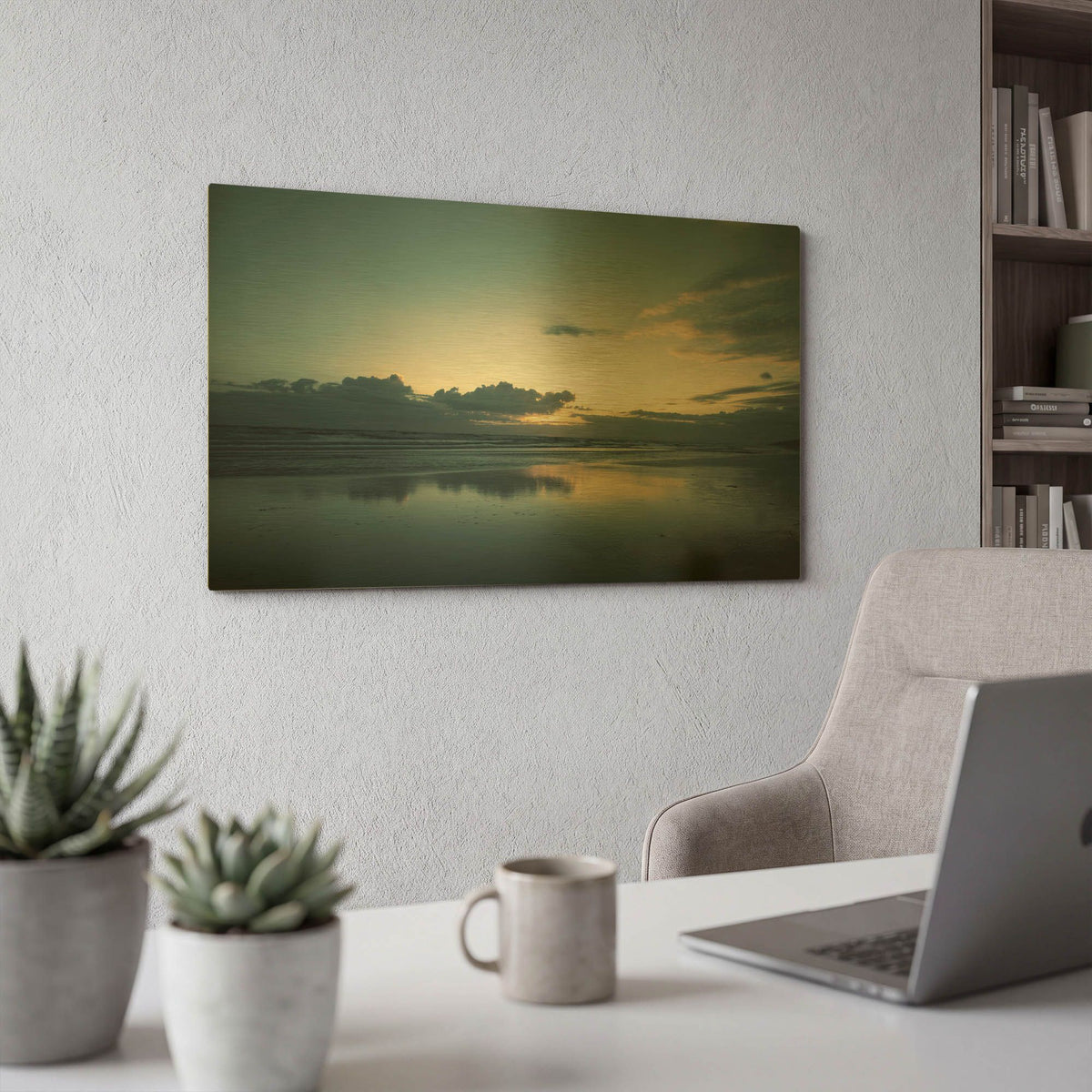'Ocean 23' By Ian Winstanley Gold Metal Wall Art