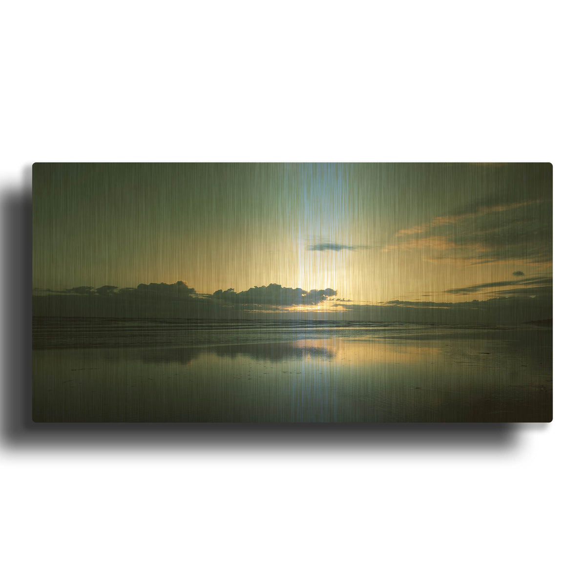 'Ocean 23' By Ian Winstanley Gold Metal Wall Art