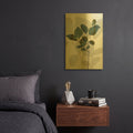 'Green Leaves 7' By Ian Winstanley Gold Metal Wall Art