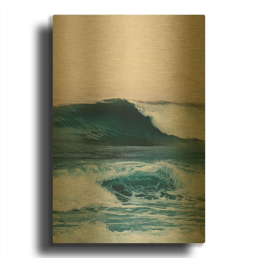 'Ocean 14' By Ian Winstanley Gold Metal Wall Art