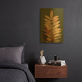 'Fall Leaves 2' By Ian Winstanley Gold Metal Wall Art
