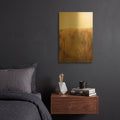 'Dunes with Seagulls 6' By Ian Winstanley Gold Metal Wall Art