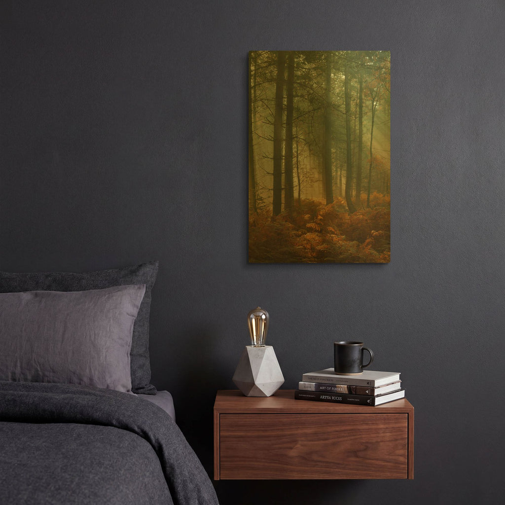 'Wyre Forest 3' By Ian Winstanley Gold Metal Wall Art