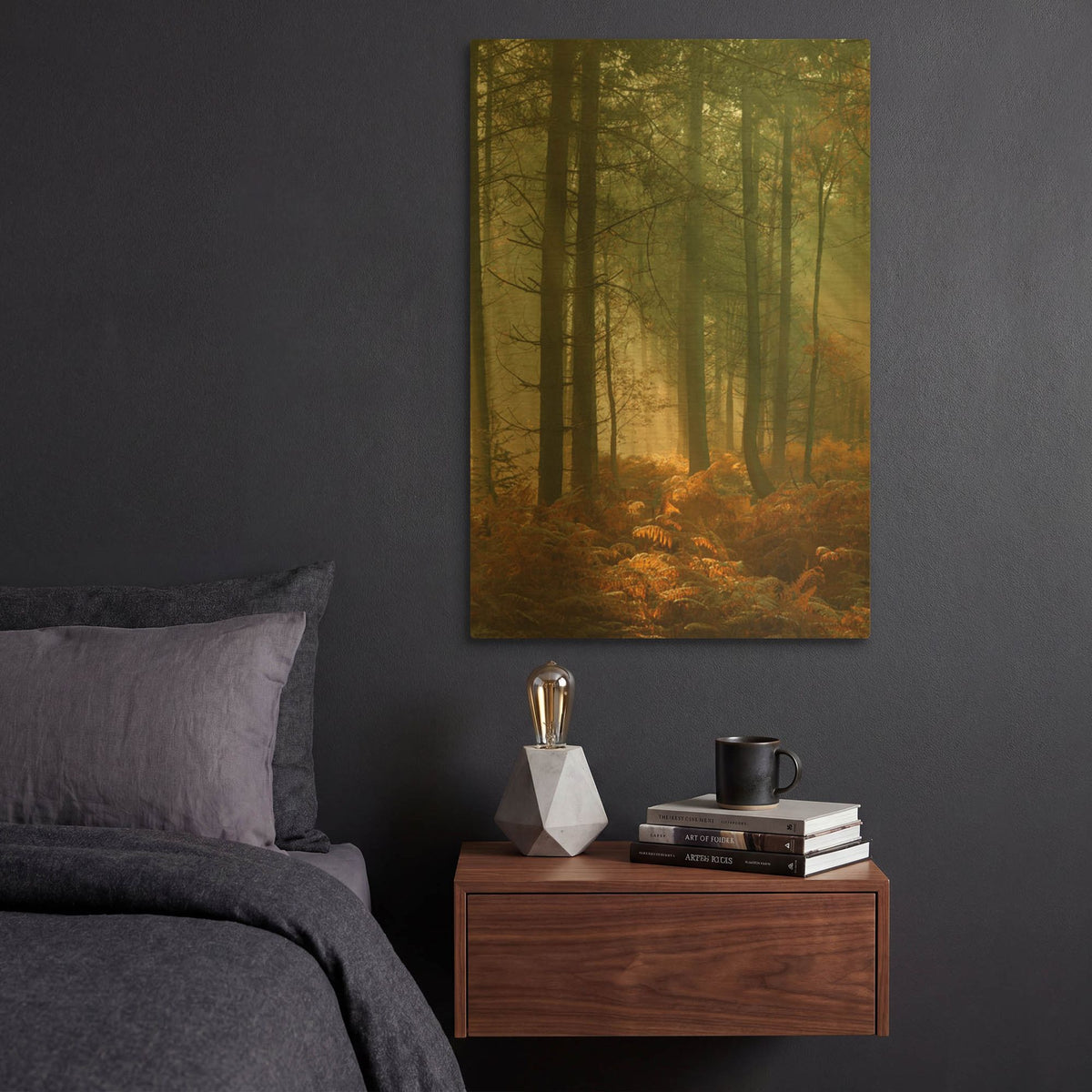 'Wyre Forest 3' By Ian Winstanley Gold Metal Wall Art