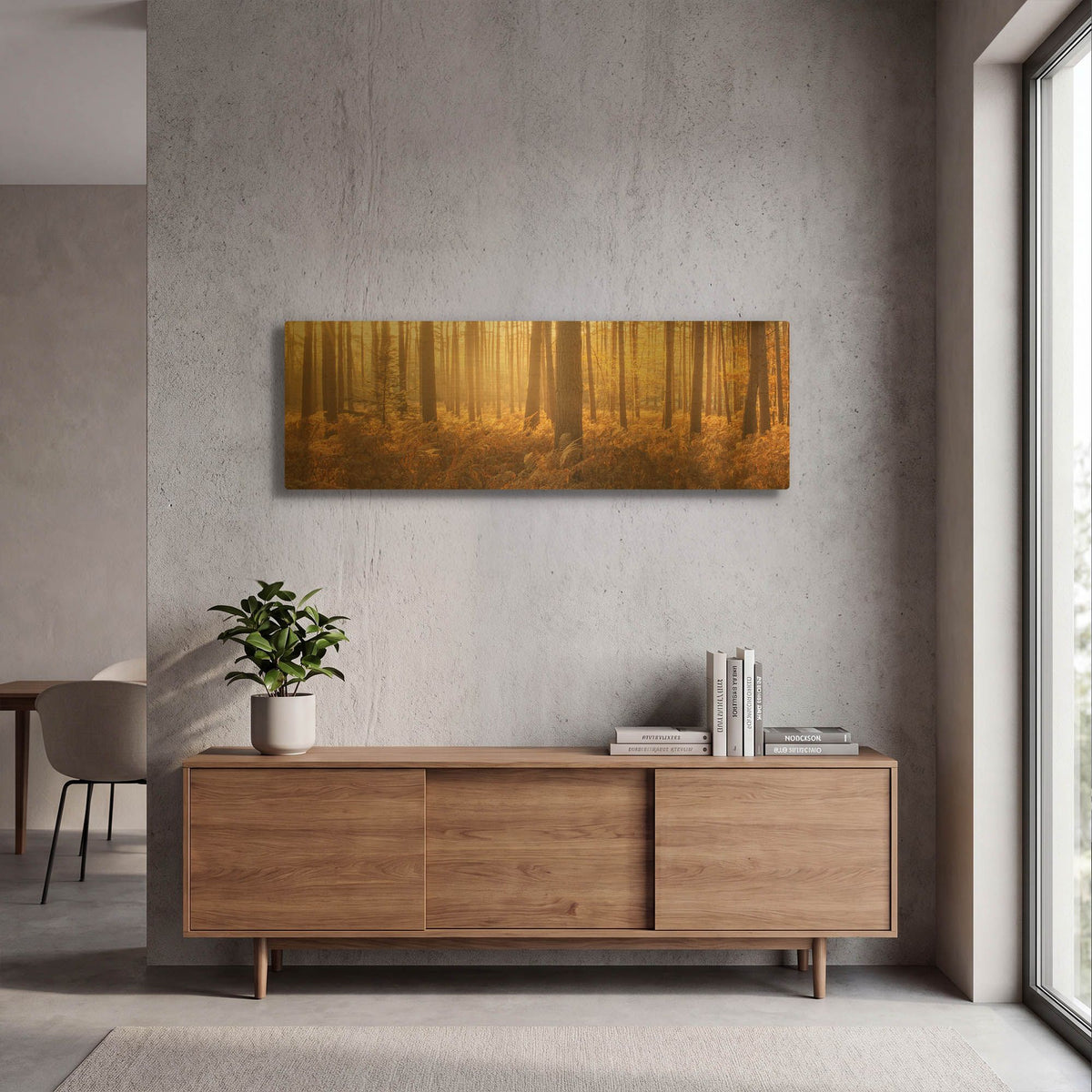 'Wyre Forest' By Ian Winstanley Gold Metal Wall Art