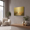 'White Oceans 62' By Ian Winstanley Gold Metal Wall Art
